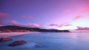 Purple Ocean Beach Coast HD wallpaper thumb