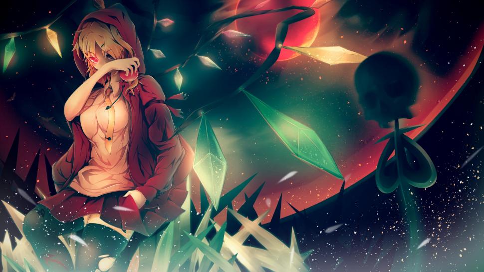 Anime Girls, Anime, Touhou, Flandre Scarlet, Red Eyes wallpaper,anime girls HD wallpaper,anime HD wallpaper,touhou HD wallpaper,flandre scarlet HD wallpaper,red eyes HD wallpaper,2560x1440 wallpaper
