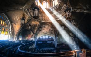 Buildings Room Church Cathedral Sunlight Urban Decay Abandon Deserted HD wallpaper thumb