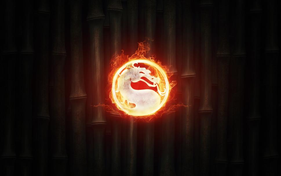 Mortal Kombat Fire wallpaper,fire HD wallpaper,logo in fire HD wallpaper,minimalistic background HD wallpaper,1920x1200 wallpaper