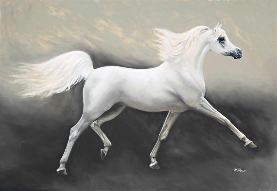 Arab Horse Painting wallpaper,horses HD wallpaper,animals HD wallpaper,arabian horse HD wallpaper,arab horse HD wallpaper,painting HD wallpaper,2218x1531 wallpaper