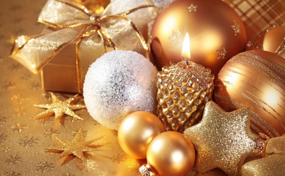 Christmas decorations, candle, gold, star, gift, new year, christmas wallpaper,christmas decorations HD wallpaper,candle HD wallpaper,gold HD wallpaper,star HD wallpaper,gift HD wallpaper,new year HD wallpaper,christmas HD wallpaper,2560x1580 wallpaper