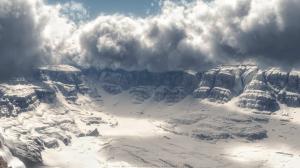 Mountains Landscape Snow Clouds HD wallpaper thumb