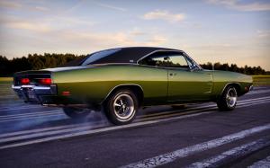 Muscle, Car, Light Green, New, Shiny, Country Road wallpaper thumb