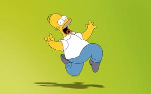 The Simpsons, Homer Simpson, Jump, Cartoon wallpaper thumb