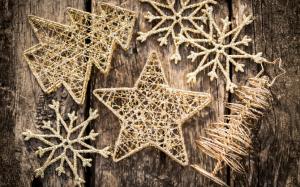 Christmas decorations, tree, snowflakes, winter wallpaper thumb