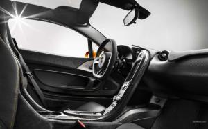 McLaren P1 Carbon Fiber Interior Light HD wallpaper thumb