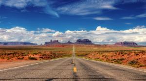 Straight Highway In The Desert wallpaper thumb