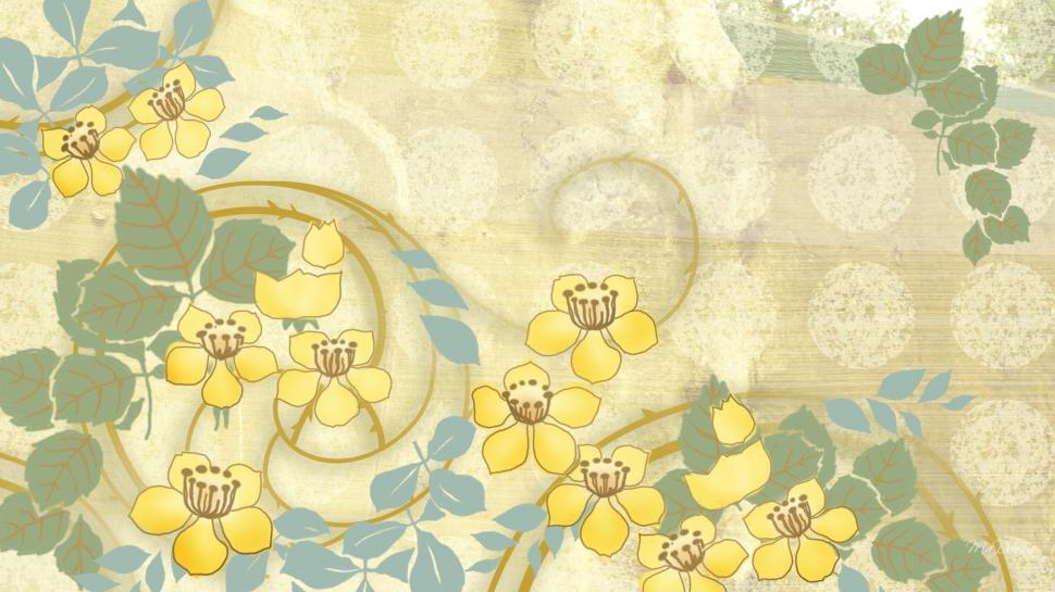 Mystery Of The Yellow Flowers wallpaper,spring HD wallpaper,firefox persona HD wallpaper,yeloow HD wallpaper,summer HD wallpaper,flowers HD wallpaper,3d & abstract HD wallpaper,1920x1080 wallpaper