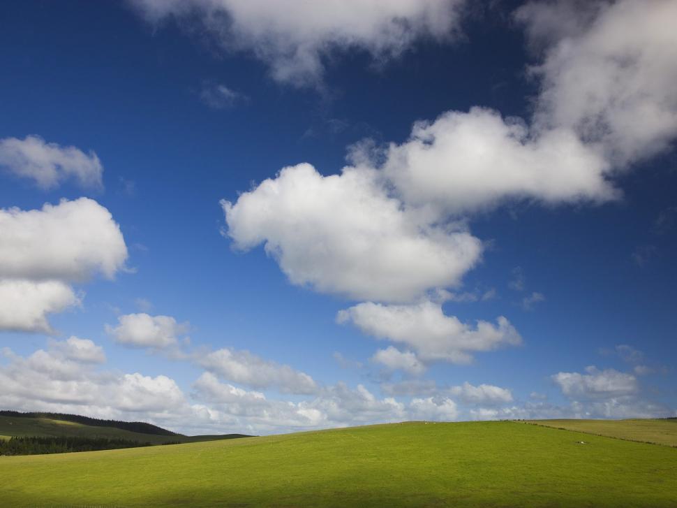Blue Skies and Green Pastures HD wallpaper,nature wallpaper,landscape wallpaper,blue wallpaper,green wallpaper,and wallpaper,skies wallpaper,pastures wallpaper,1600x1200 wallpaper
