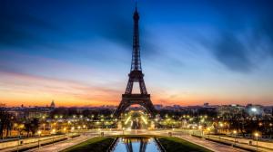 Eiffel Tower Paris Night Stock Photo Free wallpaper thumb