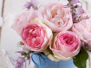 Pink roses, flowers, bouquet wallpaper thumb