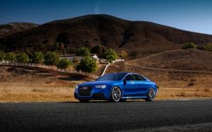 Audi RS5 blue car wallpaper thumb