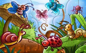 Cute bugs wallpaper thumb