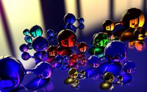 Colorful glass molecules wallpaper thumb