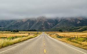 USA, California, road, grass, mountains wallpaper thumb