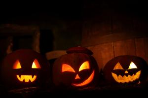 halloween, holiday, night, pumpkin, three wallpaper thumb