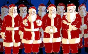 santa claus, bells, christmas, holiday wallpaper thumb