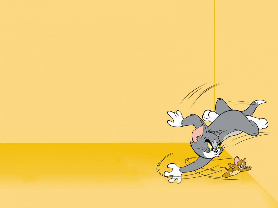Tom And Jerry Cat Mouse Yellow HD wallpaper,cartoon/comic wallpaper,cat wallpaper,yellow wallpaper,and wallpaper,mouse wallpaper,tom wallpaper,jerry wallpaper,1600x1200 wallpaper