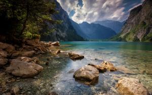 Nature, Landscape, Alps, Summer, Lake, Mountain, Trees, Water wallpaper thumb