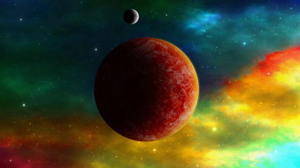 Red planets, space color wallpaper,Red HD wallpaper,Planets HD wallpaper,Space HD wallpaper,Color HD wallpaper,1920x1080 wallpaper
