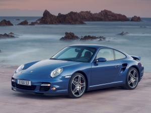 Porsche 911 Turbo Blue wallpaper thumb