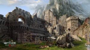 the witcher 3 wild hunt, caer morhen, well, mountain, fortress wallpaper thumb