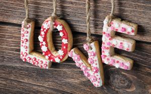 Love Gingerbread Letters wallpaper thumb