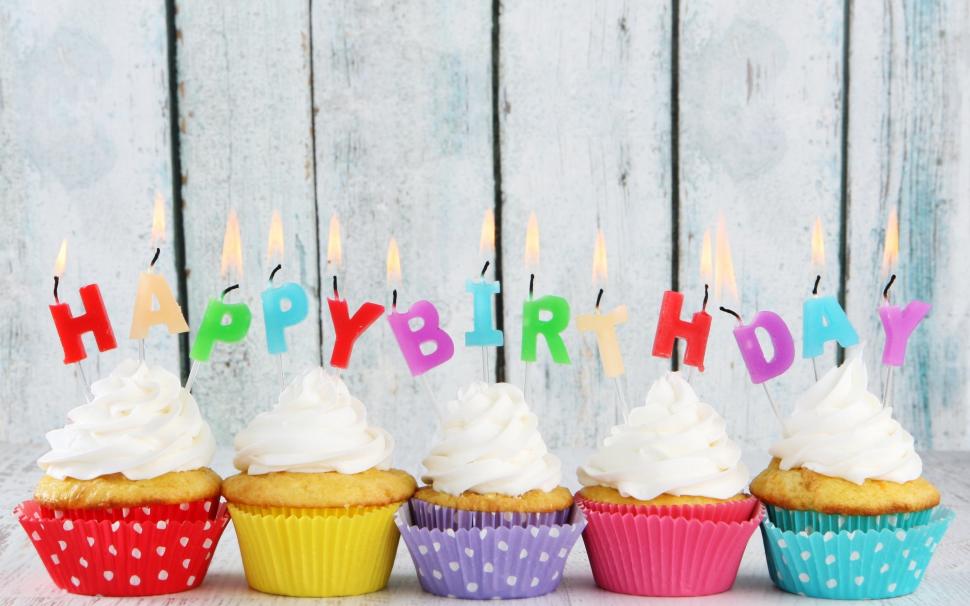 Happy Birthday Cupcakes wallpaper,cupcakes HD wallpaper,sweets HD wallpaper,celebration HD wallpaper,happy birthday HD wallpaper,2880x1800 wallpaper