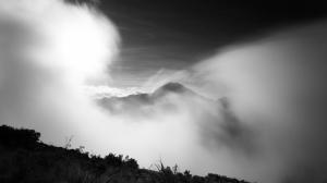 Mountain Clouds Timelapse BW HD wallpaper thumb