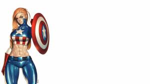 Captain America Anime White Shield HD wallpaper thumb