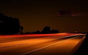 Freeway Freeway Lights Lights Night Timelapse HD wallpaper thumb
