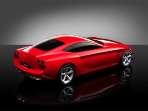 Red Ferrari Concept Rear wallpaper thumb