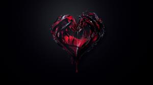 Love, Heart, Dark Background, Romance wallpaper thumb