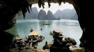 Cave Boats HD wallpaper thumb