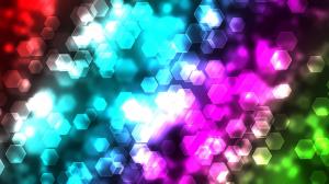 Colorful abstract hexagon lights wallpaper thumb