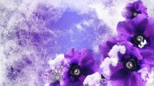 Purple Floral Winter wallpaper thumb