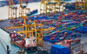Container port photography wallpaper thumb