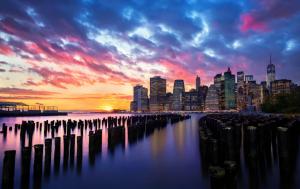 New York City Sunset wallpaper thumb