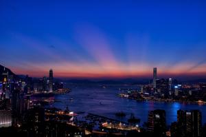 Hong Kong, city, evening wallpaper thumb