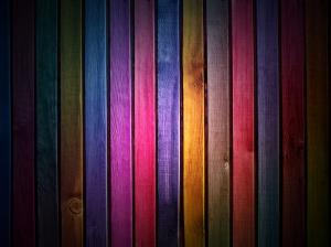 Wood slats, rainbow colors wallpaper thumb