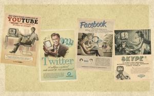 Vintage Social Network Websites wallpaper thumb