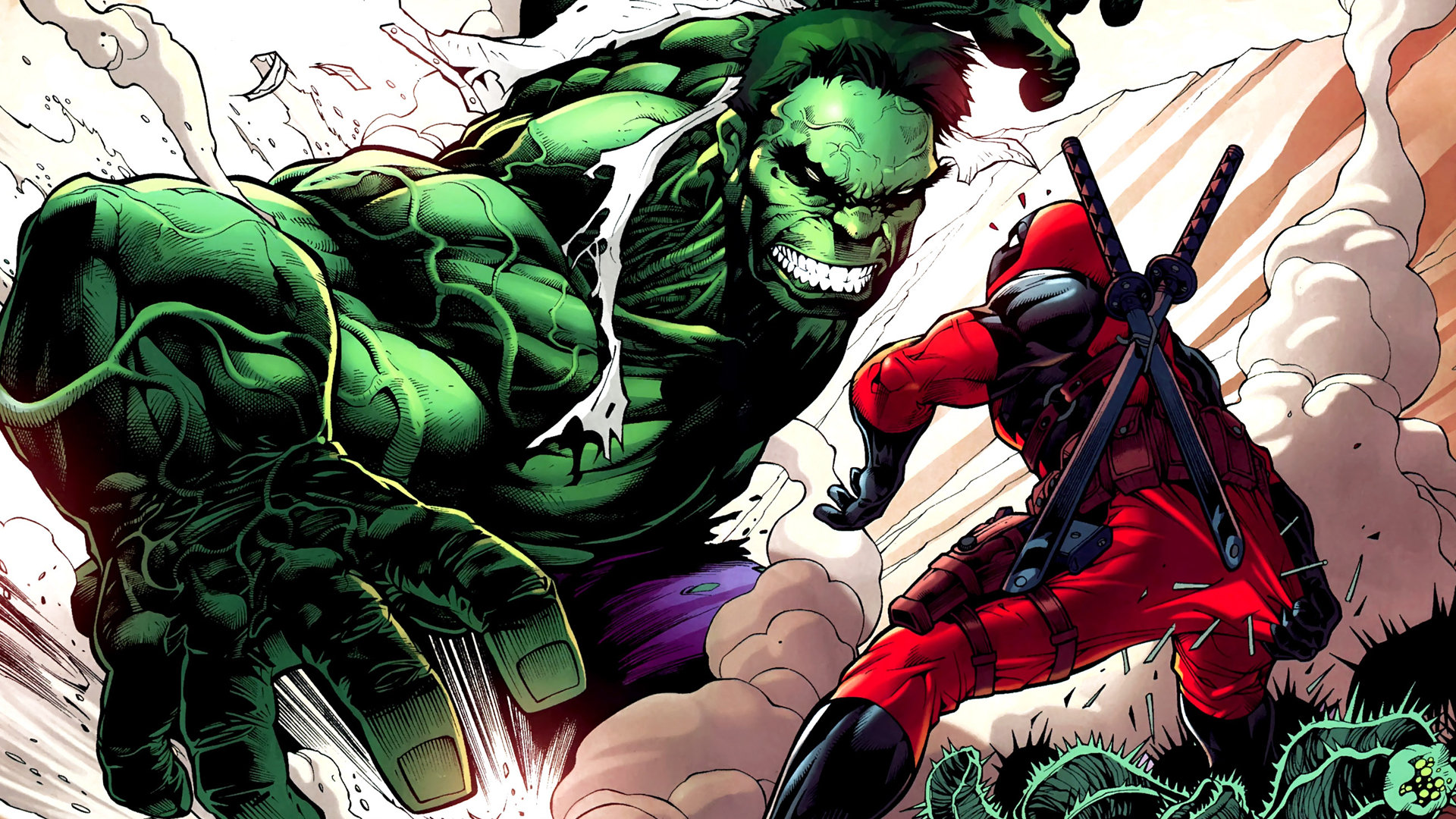 Deadpool The Incredible Hulk Hulk HD wallpaper | anime | Wallpaper Better