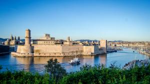 Marseille, Fort Saint-Jean, France, fortress, river, boats, dock wallpaper thumb