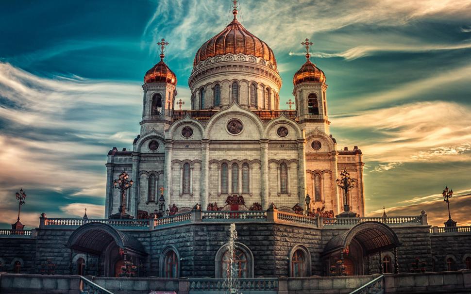 Moscow, Russia, Cathedral, sunset, sky, clouds wallpaper,Moscow HD wallpaper,Russia HD wallpaper,Cathedral HD wallpaper,Sunset HD wallpaper,Sky HD wallpaper,Clouds HD wallpaper,1920x1200 wallpaper