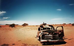 Classic Classic Car Rust Desert HD wallpaper thumb