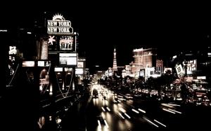 Black White Cityscapes Streets Cars Las Vegas Urban Buildings High Quality Picture wallpaper thumb