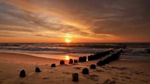 Posts Beach Ocean Sunset HD wallpaper thumb