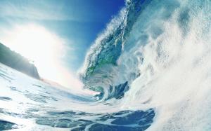 Sea wave foam wallpaper thumb