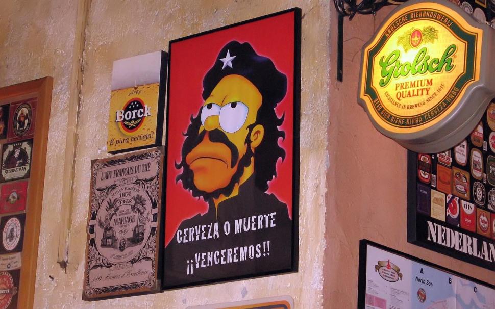 Homer Simpson Che wallpaper,simpsons HD wallpaper,guevara HD wallpaper,beer HD wallpaper,show HD wallpaper,comedy HD wallpaper,sitcom HD wallpaper,1920x1200 wallpaper